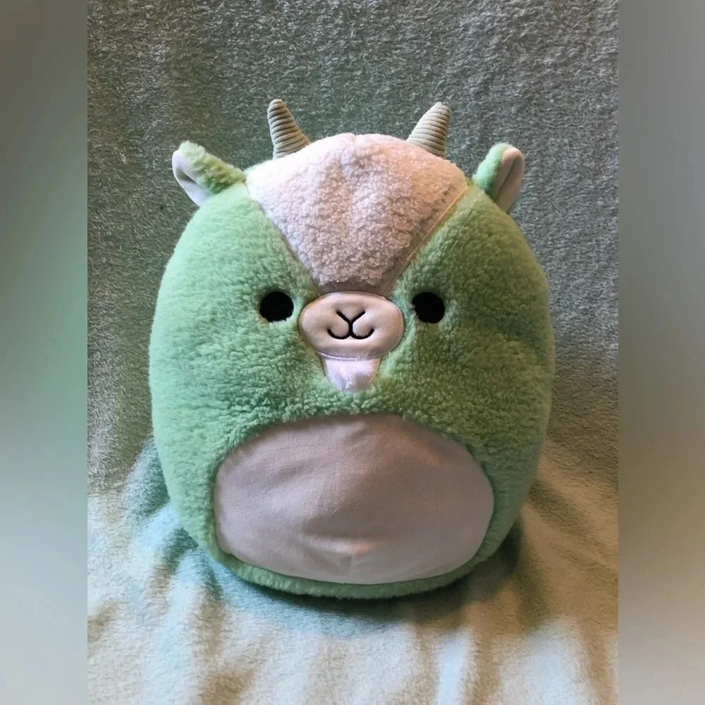 Squishmallows Fuzzamallows | 12” Palmer the Mint Green Goat